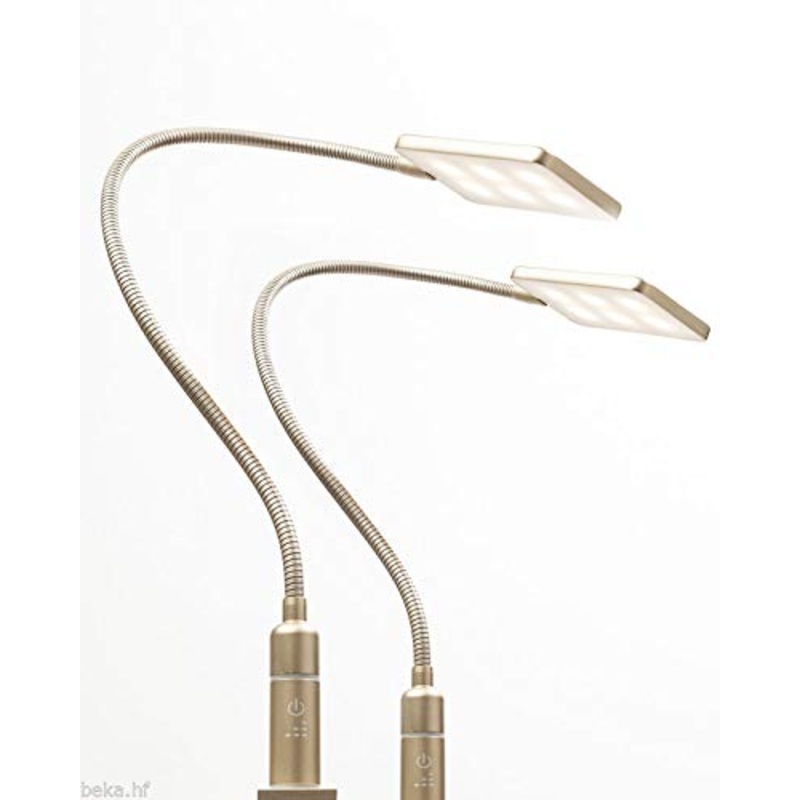 kalb Material for furniture 4W LED bedside lamp reading lamp flex lamp bedside lamp reading lamp selection: set of 2 matt brass