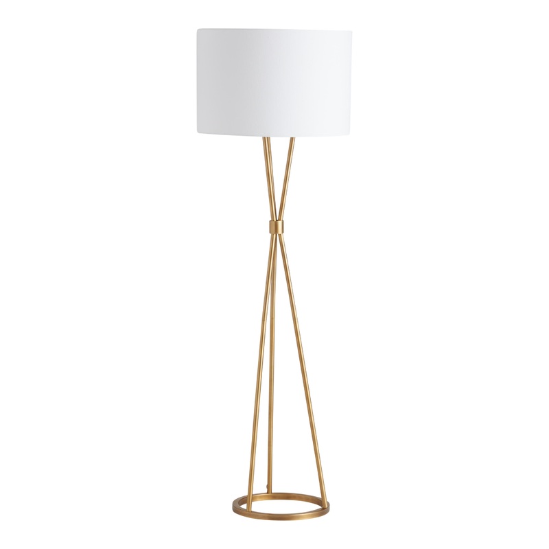 Leo Antique Gold Tripod Floor Lamp