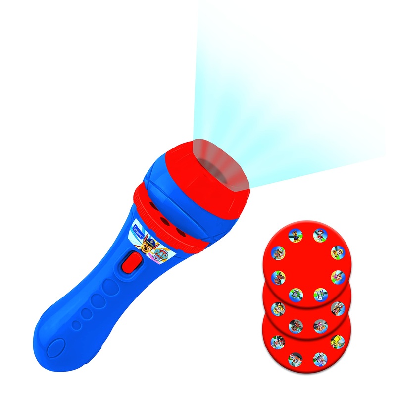 Lexibook LTC050PA Paw Patrol helper on four paws flashlight and projector with 3 lenses 24 pictures create your own stories White Medium La Pat’ Patrouille
