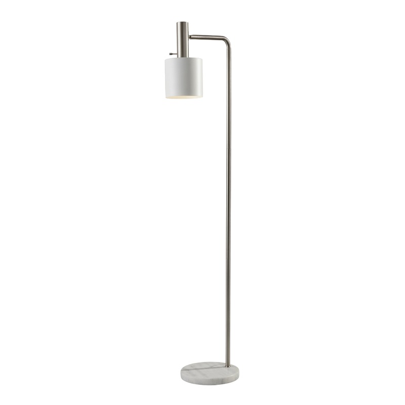 Martin Marble And Steel Adjustable Floor Lamp