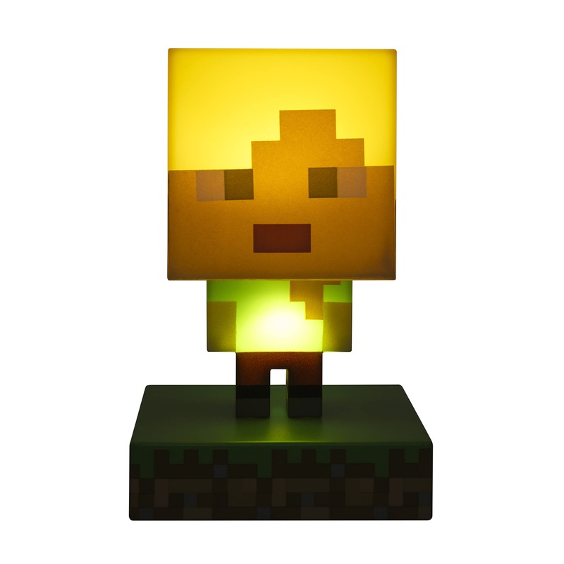 Paladone Minecraft Alex Icon Light BDP Mini Night Lamp Fun Pixelated Super Bright Collectable Multi Coloured