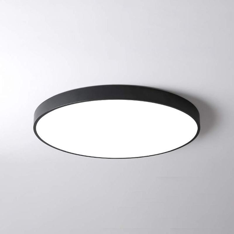 Puchika LED ceiling lamp ultra thin ceiling lamp office lamp around living room children’s room lamps 40cm 24W black energy class f black 40mm24w