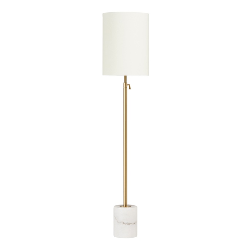 Quinn Marble And Brass Telescoping Floor Lamp
