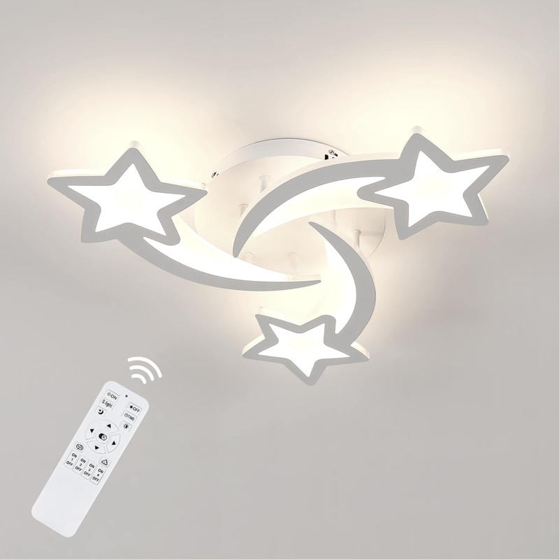 Seamoon LED ceiling light dimmable 30W 3375LM ceiling lamp Living room Modern ceiling light bedroom with remote control/app for living room and children’s room 3000k-6500k 50cm 3 light dimmable