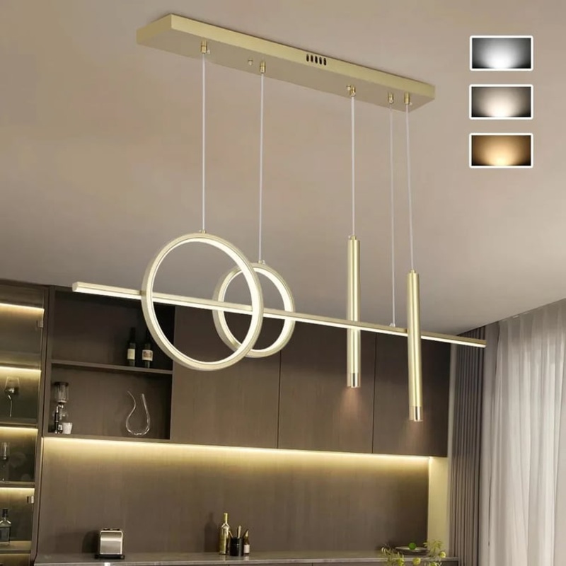 Gold Geometric Kitchen Island Light Metal Pendant Light