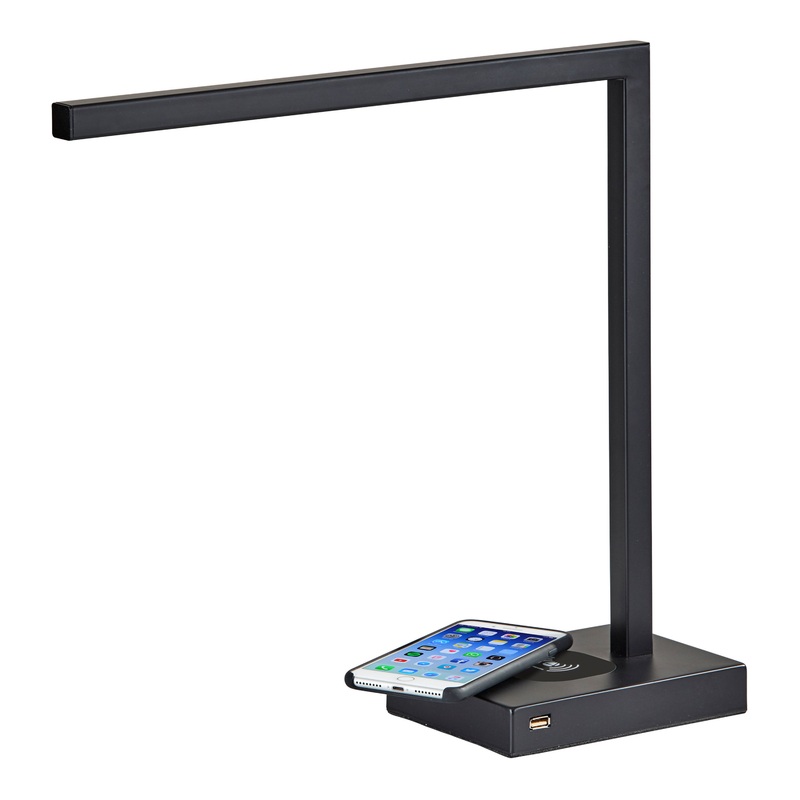 Seward Metal LED Desk Lamp With USB And Charging Pad