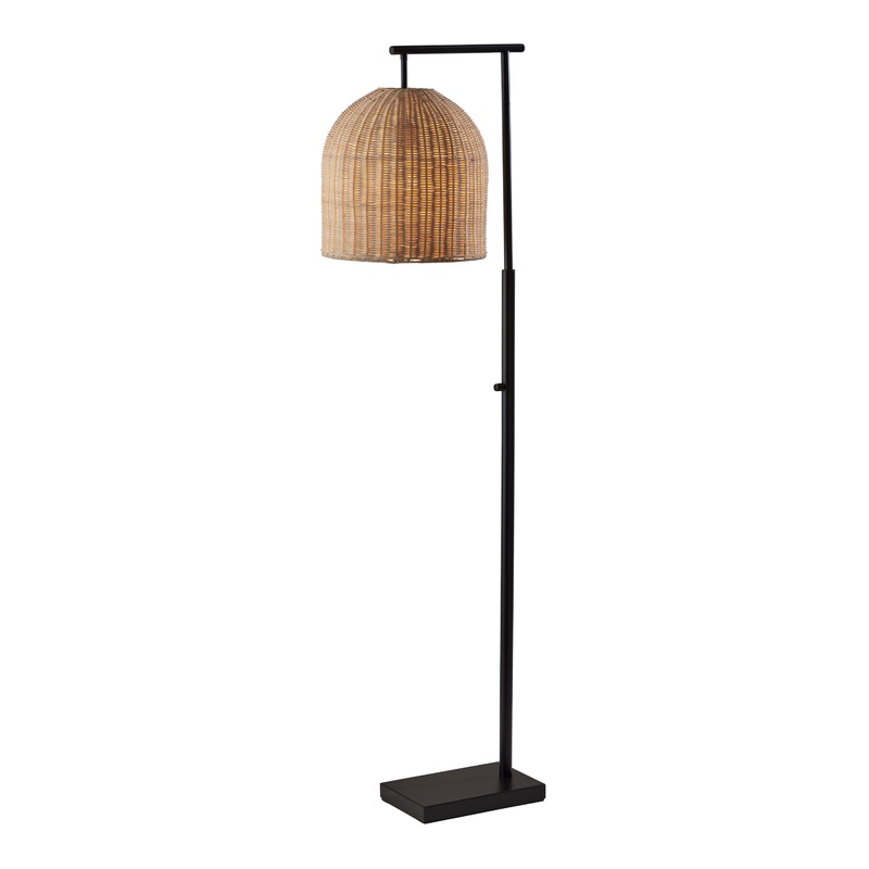 Starla Natural Rattan Basket Floor Lamp