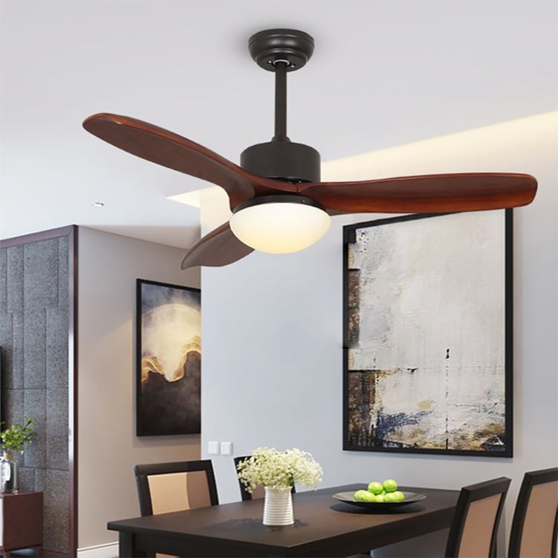 42″ 3-Blade Ceiling Fan and Light Kit Included Solid Wood Blades & Remote