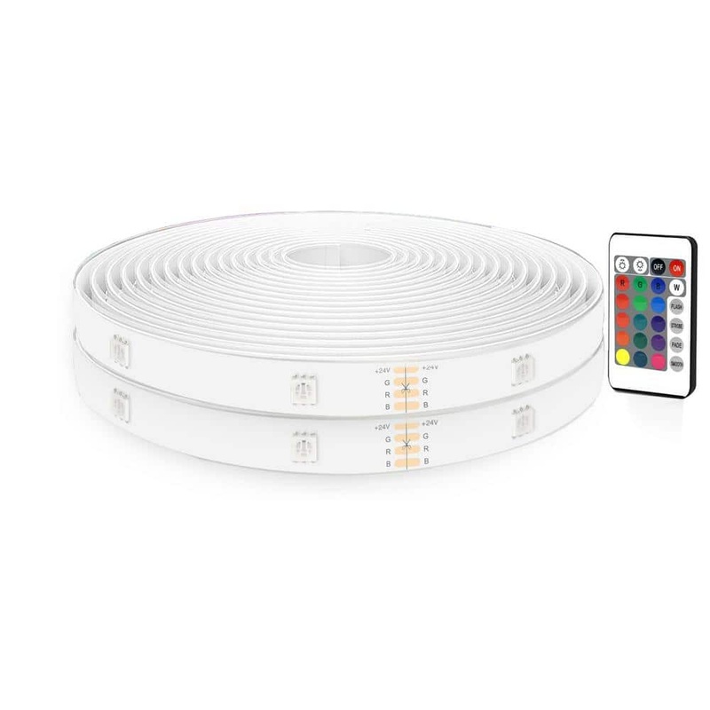 Angel Sar 100 ft. Outdoor Waterproof LED Strip Lights, IP67 Outside Led Light Strips for Deck, Balcony, Roof, Garden MG16LF58