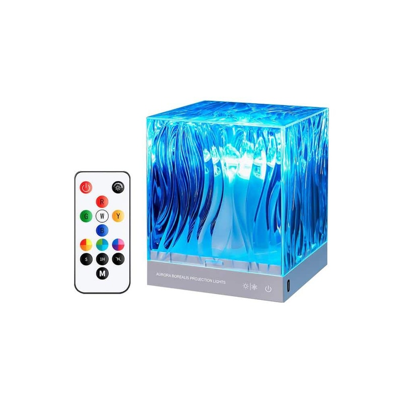 Angel Sar 18-Colors Lighting Galaxy Projector Mood Lighting, Deck Underside Ceiling Accessories Ambient Lighting Room Decor VP87PC98