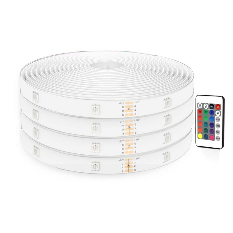 Angel Sar 200 ft. Outdoor Waterproof LED Strip Lights, IP67 Outside Led Light Strips for Deck, Balcony, Roof, Garden RA25CM03
