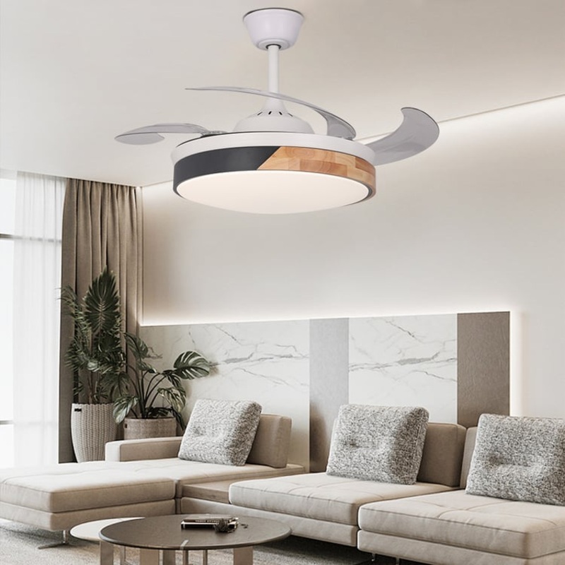Nordic 42″ LED Ceiling Fans Light 6-Speed Reversible Blades with Remote Control