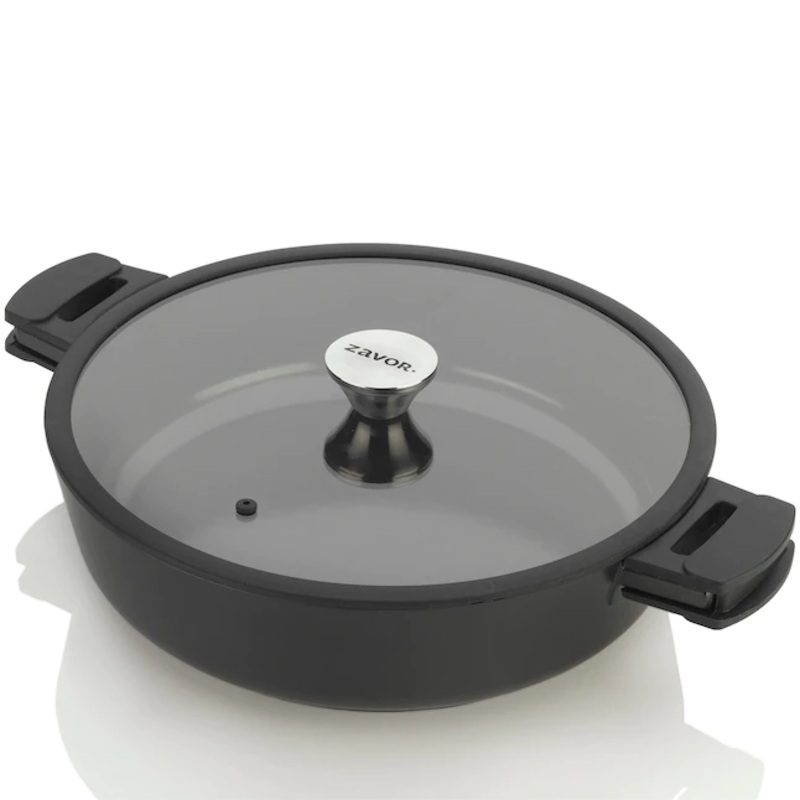 ZAVOR  2-Piece Noir 13-in Ceramic Cooking Pan with Lid, 6 Qt Saut Pan