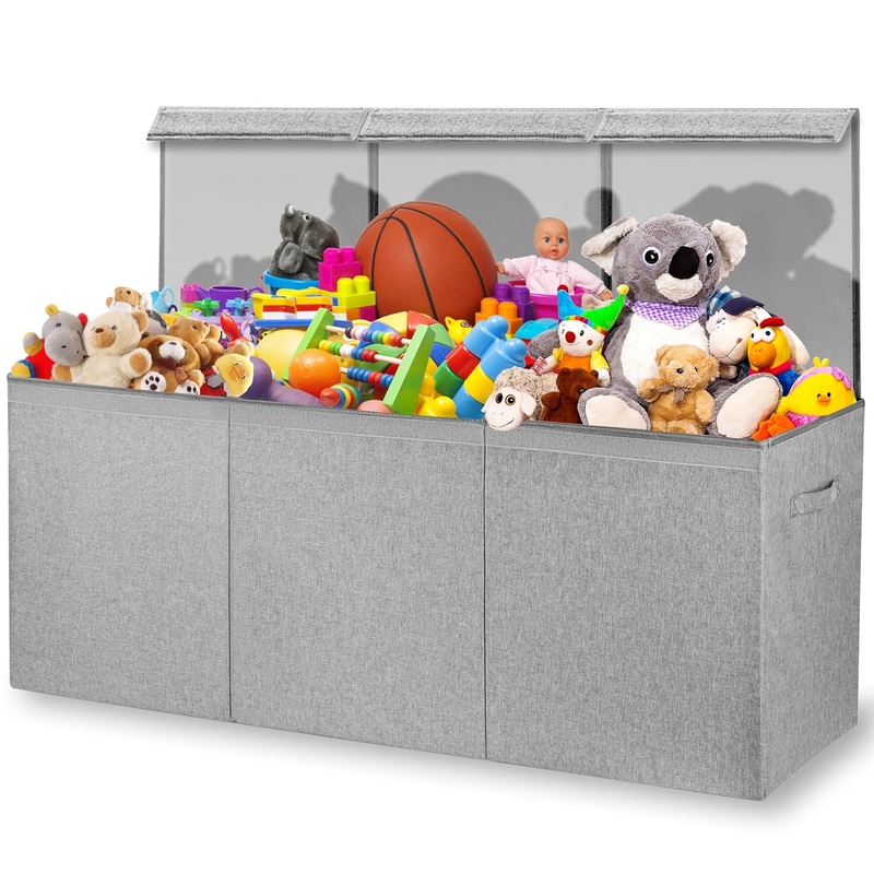 Zebra Baby Toy Storage Organizer for Kids, Toddlers  Large Toy Chest, Toybox for Living Room  Collapsible Toy Box for Boys, Girls  Boxes, Bins, Organizers for Toys, Extra Big 40 x 13.5 x 16.5