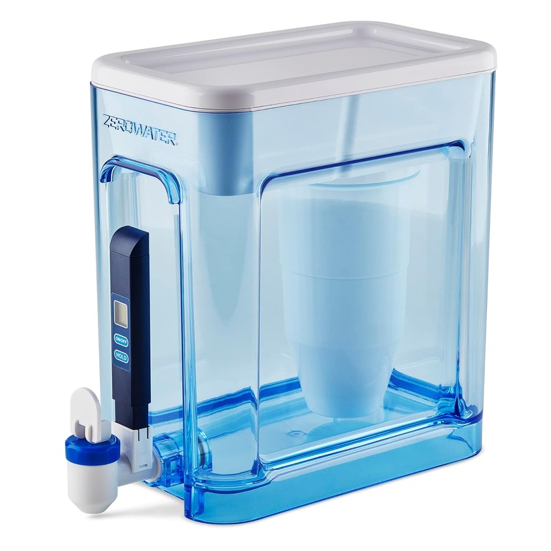ZeroWater 22-Cup Ready-Read 5-Stage Water Filter Dispenser with Instant Read Out  0 TDS IAPMO Certified to Reduce Lead, Chromium, and PFOA/PFOS