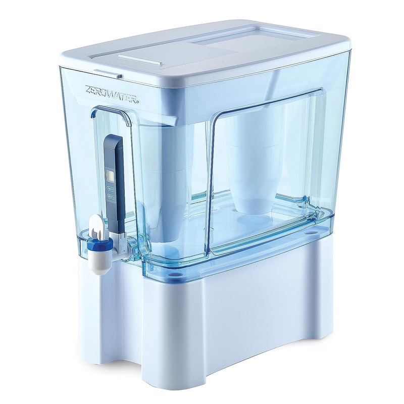 ZeroWater 52-Cup Ready-Read 5-Stage Water Filter Dispenser with Instant Read Out  0 TDS IAPMO Certified to Reduce Lead, Chromium, and PFOA/PFOS