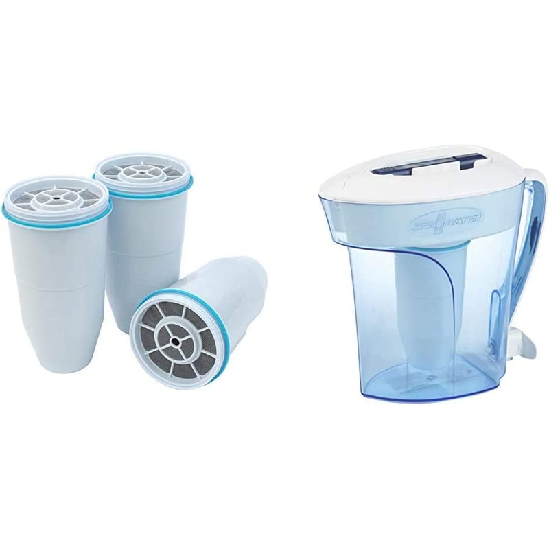 ZeroWater Starter Pack Bundle, 10 Cup Picher and 3-Pack Replacement Filters