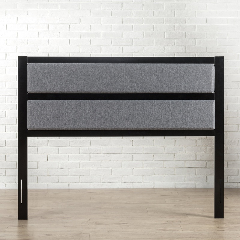 Zinus Jessica Upholstered Metal Headboard, Queen