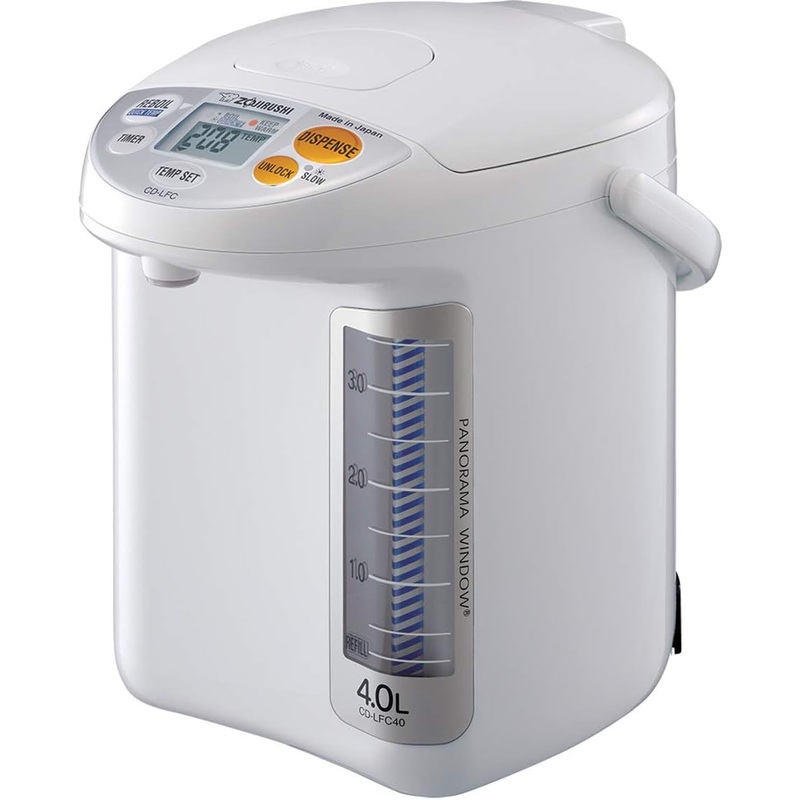 Zojirushi CD-LFC40 Panorama Window Micom Water Boiler and Warmer, 135 oz/4.0 L, White