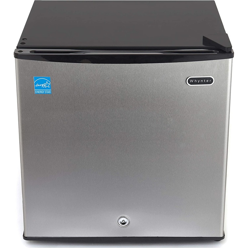 Whynter CUF-112SS Mini, 1.1 Cubic Foot Energy Star Rated Small Upright Freezer with Lock, Stainless Steel