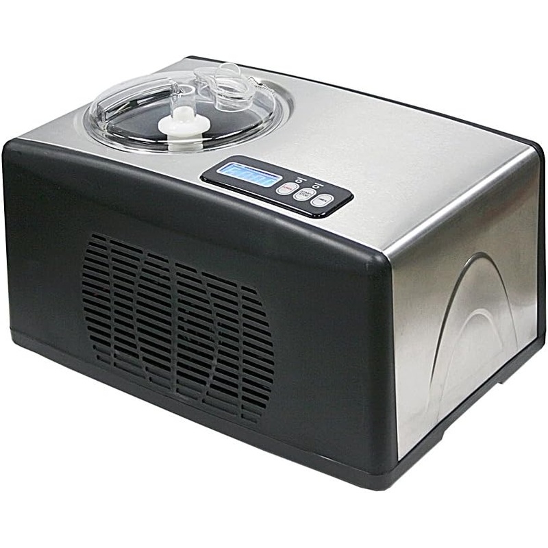 Whynter ICM-15LS Automatic Ice Cream Maker 1.6 Quart Capacity Stainless Steel, with Built-in Compressor, no pre-Freezing, LCD Digital Display, Timer, One Size, Black