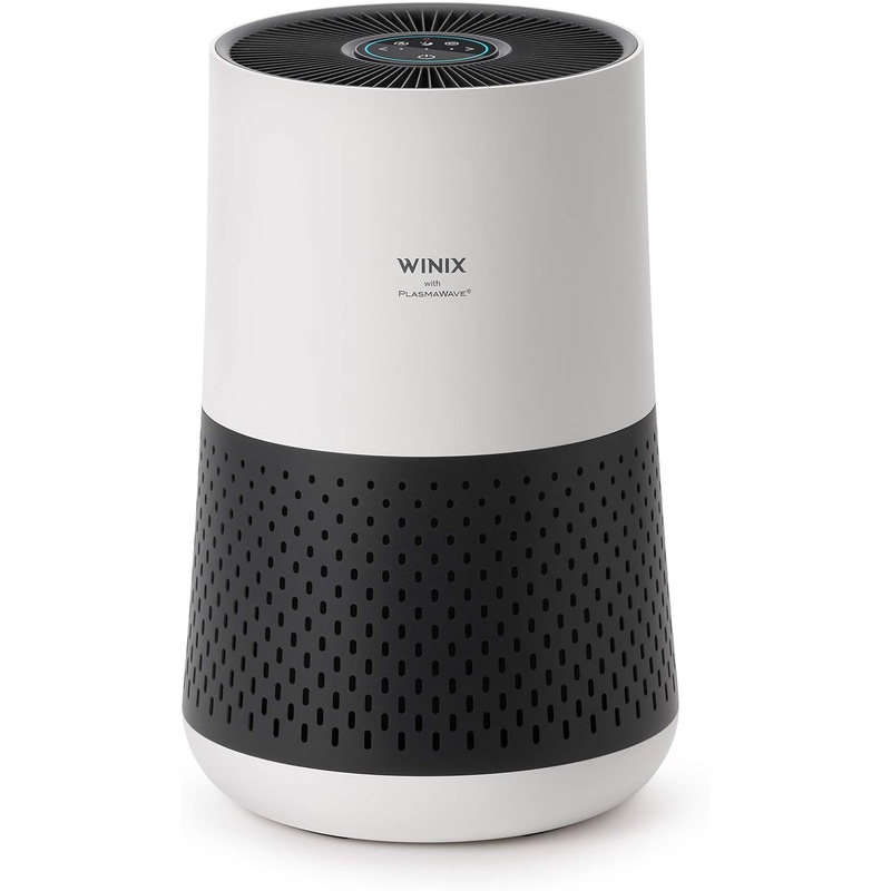 Winix A231 Tower H13 True HEPA 4-Stage Air Purifier, Perfect for Home office, Home classroom, Bedroom and Nursery, White and Charcoal Grey Small
