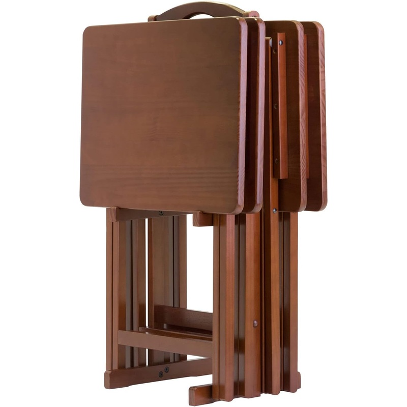 Winsome Alex Snack Table, Walnut, 19.0614.5725.98, 5-PC Set