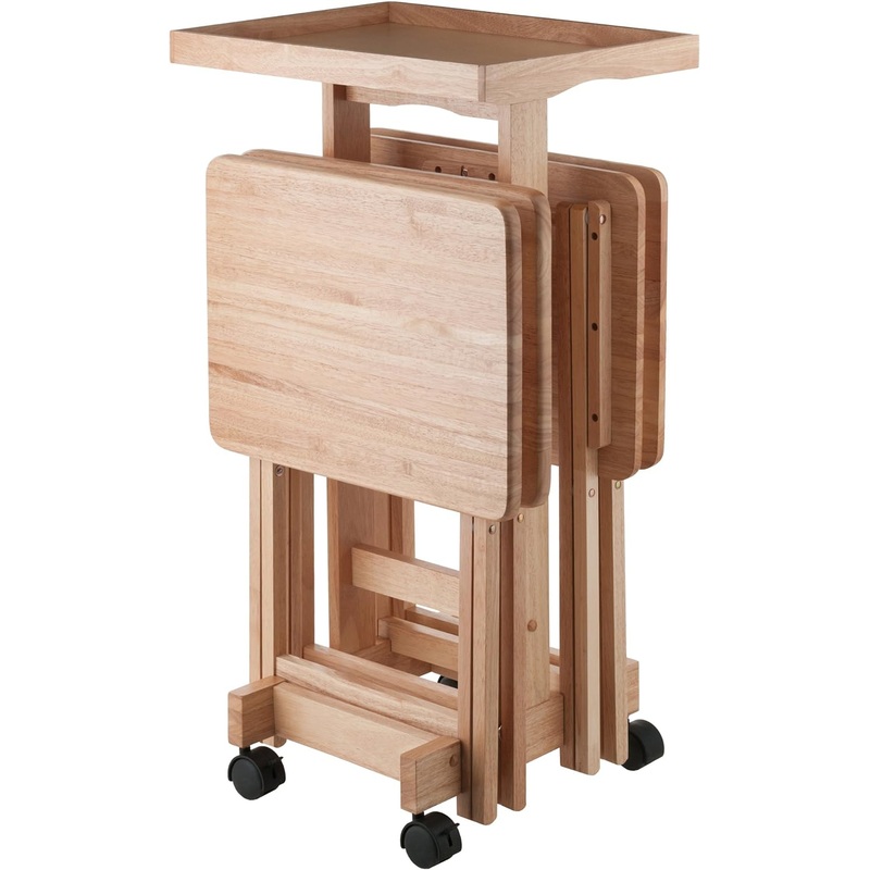 Winsome Isabelle 6 Piece Snack Table Set, Natural, 19.6915.9136.22