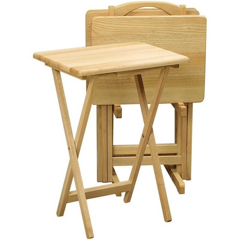 Winsome Wood Alex Snack Table Natural Set 5 Pc, 25.98 inches