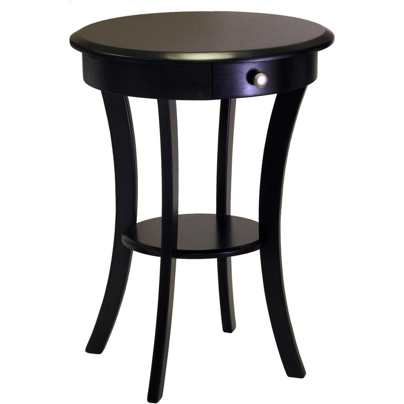 Winsome Wood Sasha Accent Table, Black, 20.00 x 20.00 x 27.00 Inches