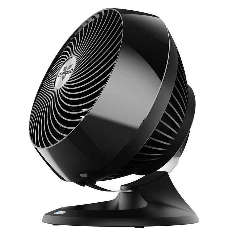 Vornado CR1-0411-06 10.4 in. Large Air Circulator Floor Fan with Alexa, Black