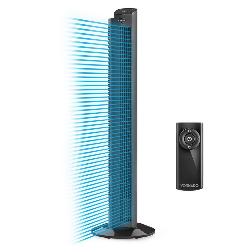 Vornado FA1-0205-06 OZI42 42 in. 5-Speed Tower Fan in Black with Remote Control, Oscillation and Timer