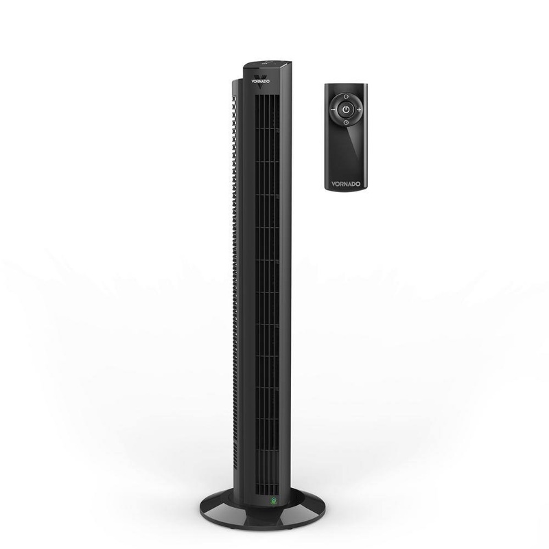 Vornado OZI42DC 42 in. Variable Fan Speeds Tower Fan in Black with 1550 FPM Airflow