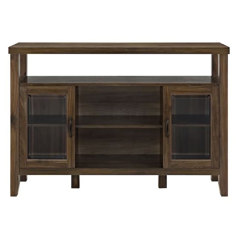 Walker Edison LWU52JORDW Transitional Dark Walnut TV Stand (Accommodates TVs up to 60-in)