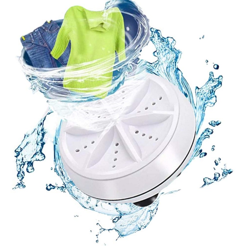 WAQIA Mini Washing Machine Portable Ultrasonic Turbine Washer, Portable Washing