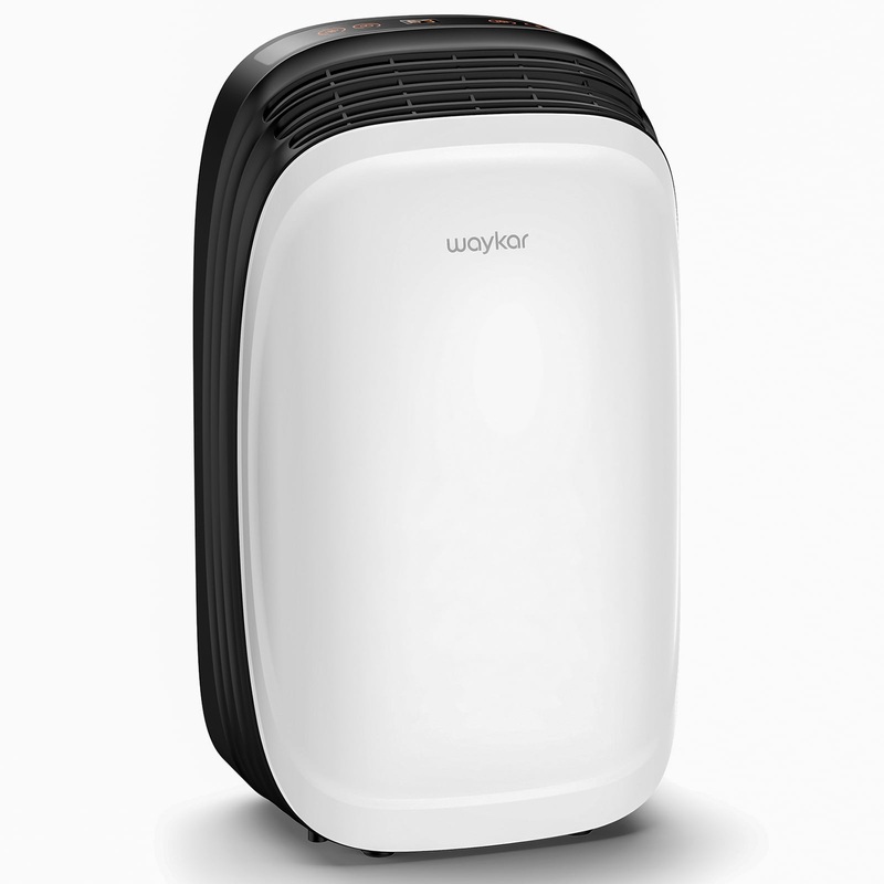 Waykar 30 Pints Dehumidifier for Home and Basements, with Continuous Drain Hose, Reusable Air Filter, Spaces up to 2000 Sq. Ft