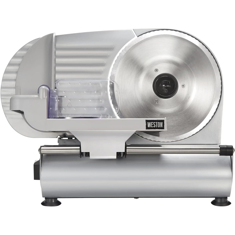 Weston Electric Meat Cutting Machine, Deli & Food Slicer, Adjustable Slice Thickness, Non-Slip Suction Feet, Removable 9 Stainless Steel Blade, Easy to Clean