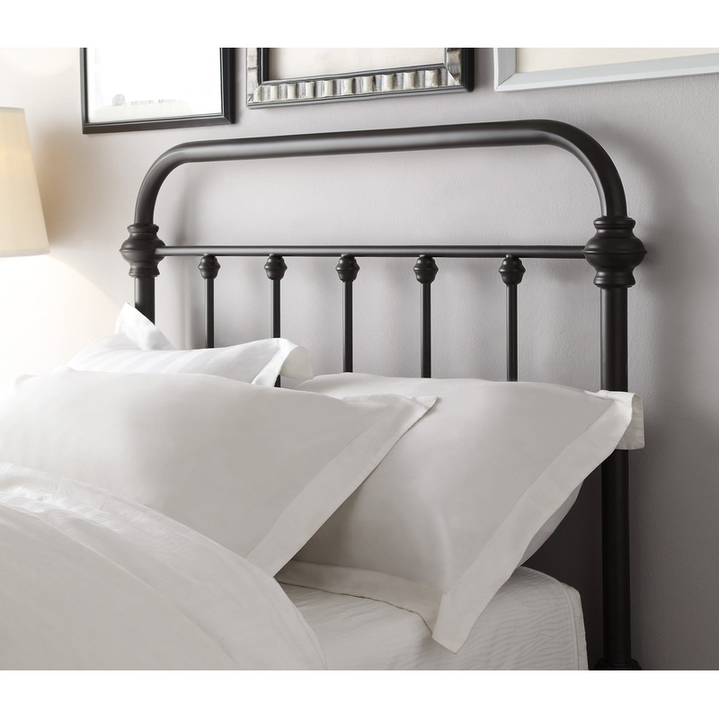 Weston Home Nottingham Spindle Metal Twin Headboard, Antique Dark Bronze