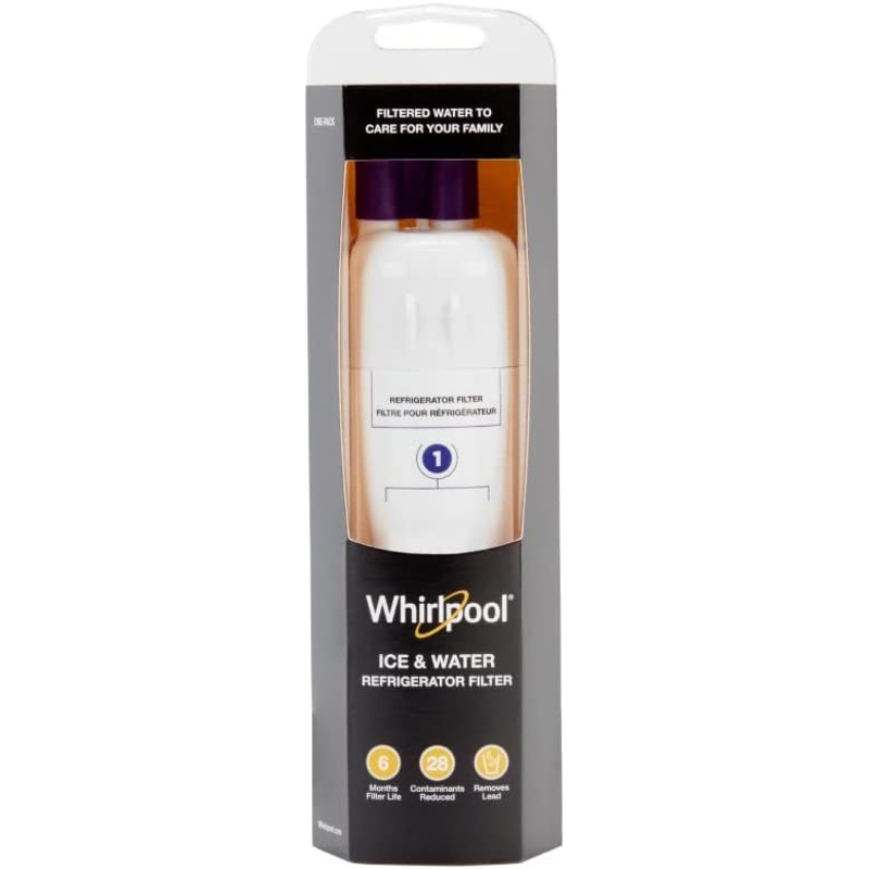 Whirlpool Refrigerator Ice and Water Filter 1  WHR1RXD1, Single-Pack, Purple