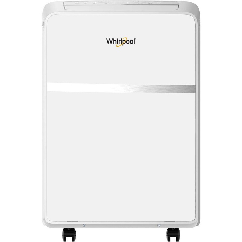 Whirlpool WHAP131BWC 10000 BTU (8000 BTU DOE)Portable Air Conditioner with Remote, Digital Display, Timer, Wheels in White, 350 sq. ft.