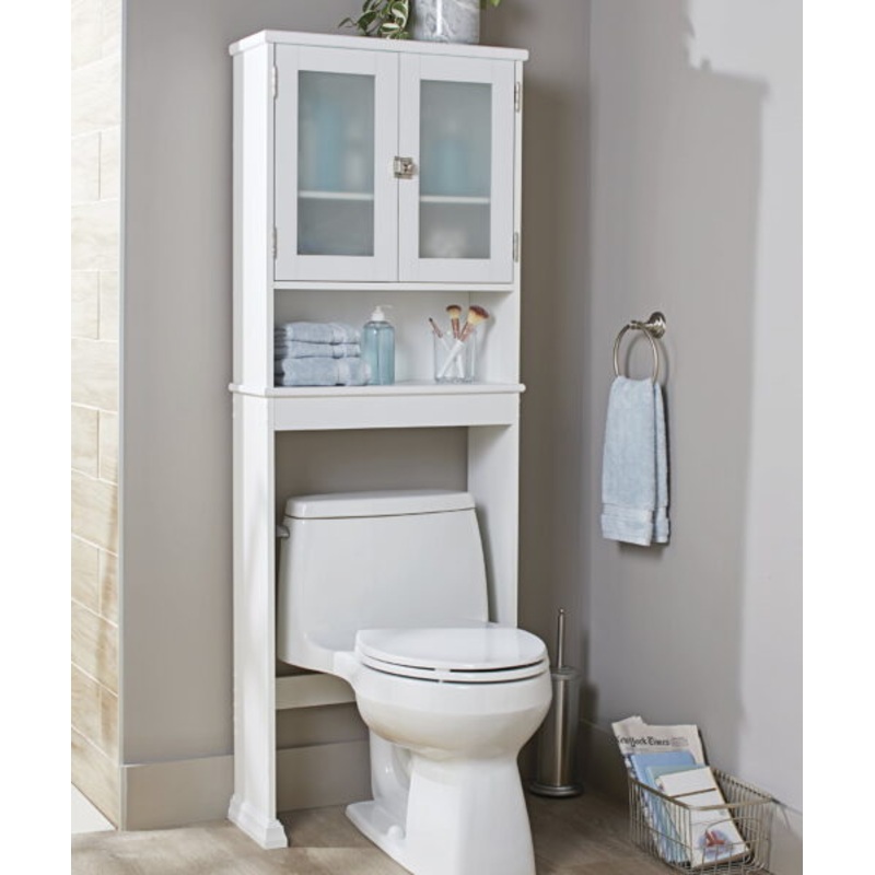 White 24.62 in. W Bathroom Space Saver, 3 Tiers, Over the Toilet Storage Cabinet, Better Homes & Gardens