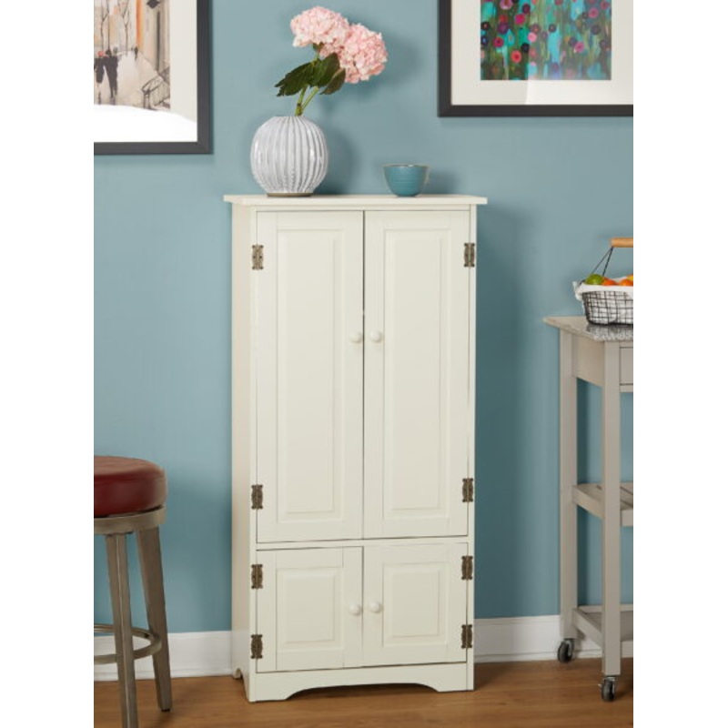 Versatile Wood 4-Door Floor Cabinet, White