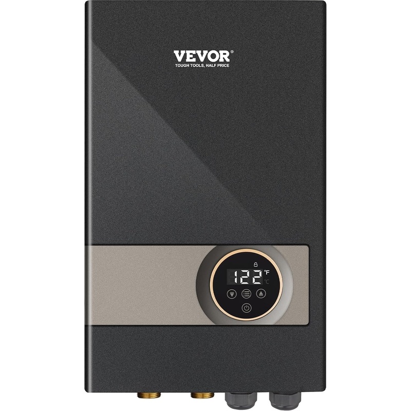 VEVOR Electric Tankless Water Heater, 18KW Instant Hot Water Heater, Digital Temperature Display & Easy Installation & 24-Hour Water Supply, For Kitchen Bathroom Shower Mall Salon