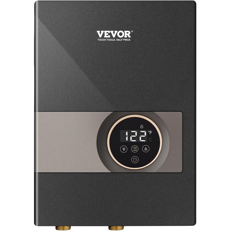 VEVOR Electric Tankless Water Heater, 8KW Instant Hot Water Heater, Digital Temperature Display & Easy Installation & 24-Hour Water Supply, For Kitchen Bathroom Shower Mall Salon