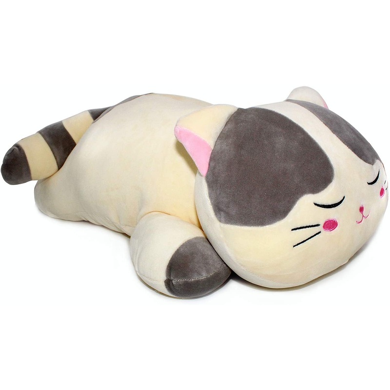 Vintoys Very Soft Cat Big Hugging Pillow Plush Kitten Kitty Stuffed Animals Gray 23.5