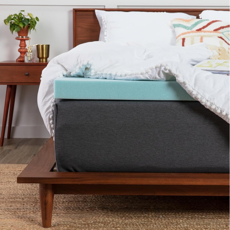 ViscoSoft Memory Foam Mattress Topper Queen  3 Inch Reflex Gel Mattress Pad CertiPUR-US Certified