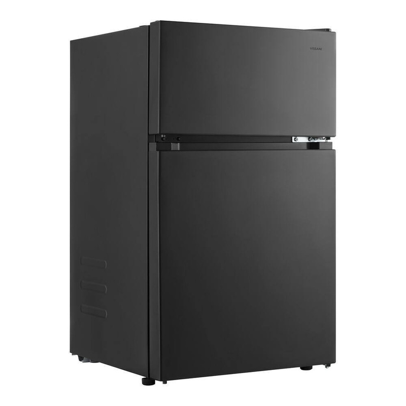 Vissani HVDR31GBE 3.1 cu. ft. 2 Door Mini Refrigerator in Black with Freezer, ENERGY STAR