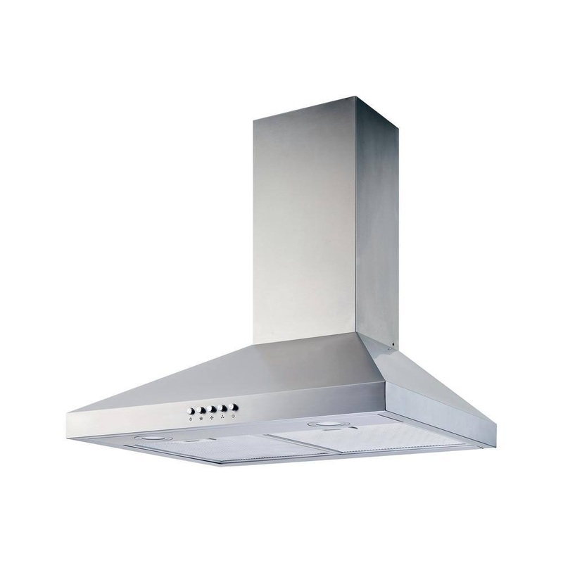Vissani Siena 30 in. 350CFM Convertible Pyramid Wall Mount Range Hood in Stainless Steel with Charcoal Filter and LED Lighting