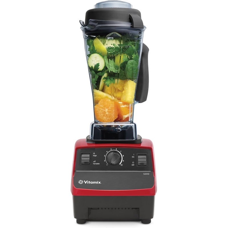 Vitamix 5200 Professional Grade Blender for Smoothies, Food Grinder and Emulsifier, 64oz Pitcher, Red