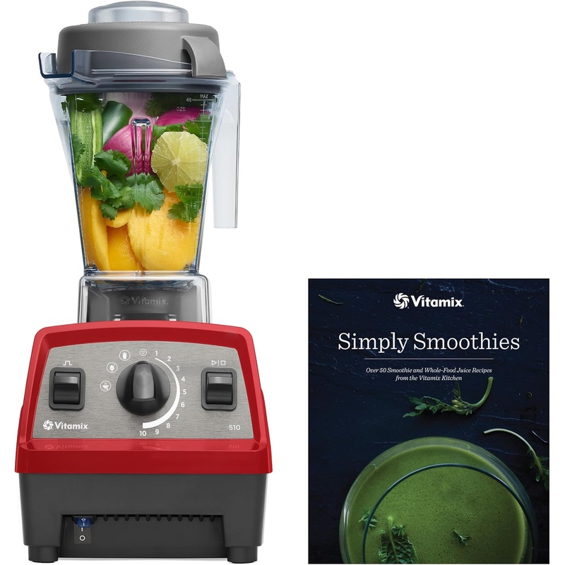 Vitamix Propel 510 Blender with Simply Smoothies Cookbook, 3 Preset Blending Programs, Professional-Grade, 48-oz Container, Red